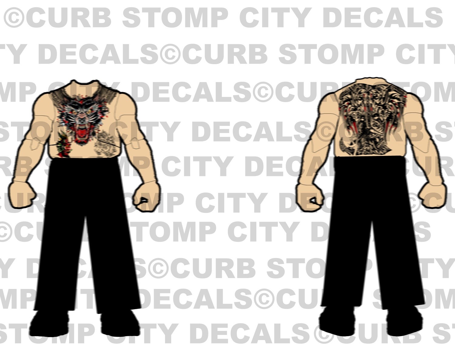 Bray Wyatt: Chest/Back Tattoos (UPDATED)