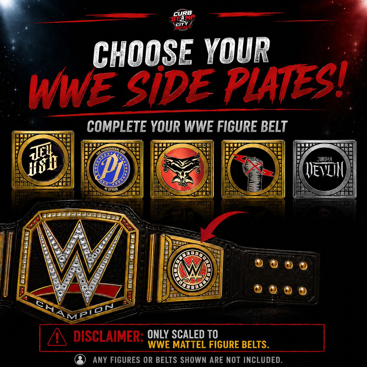 WWE Title Side Plate Designs