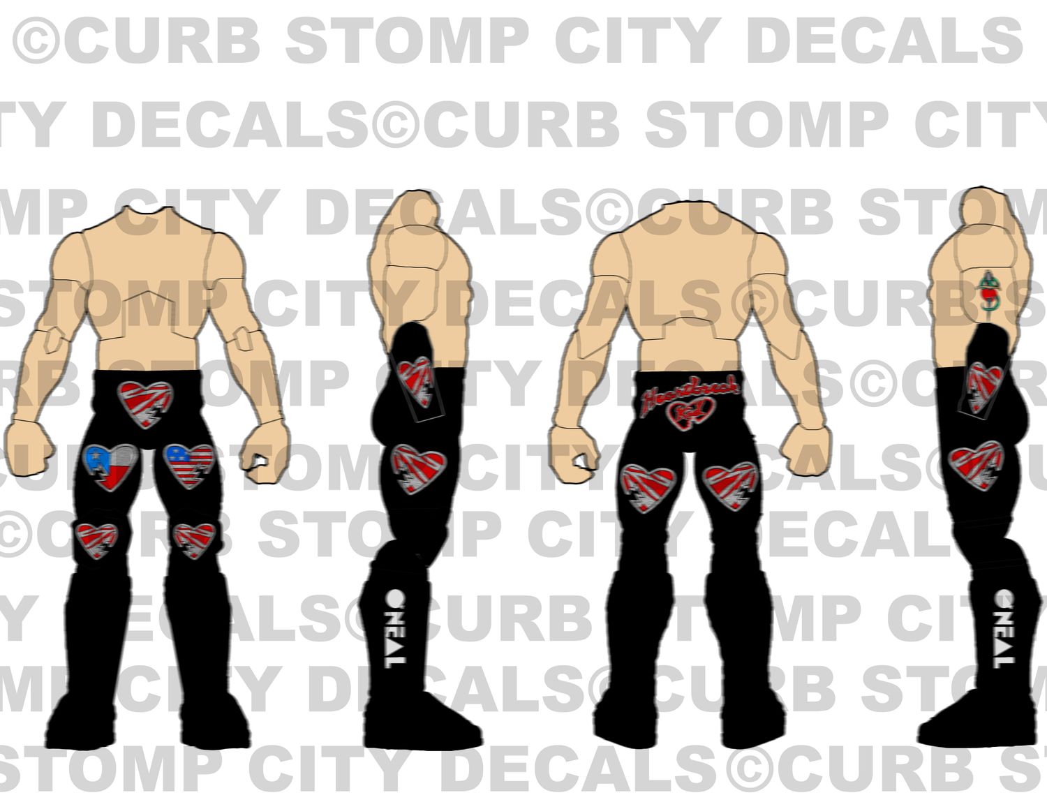 Shawn Michaels: Texas and US Flag Hearts