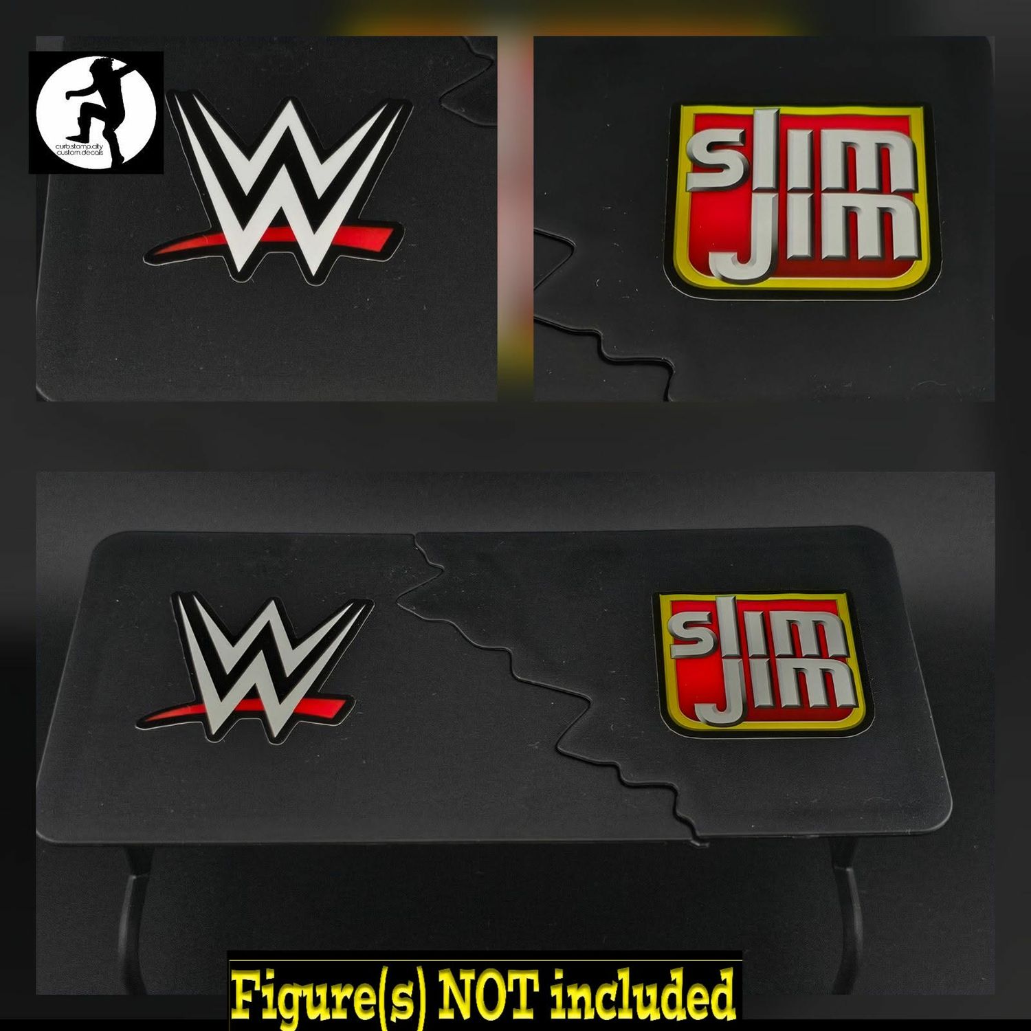 Table Designs: SLIM JIM and WWE Logo