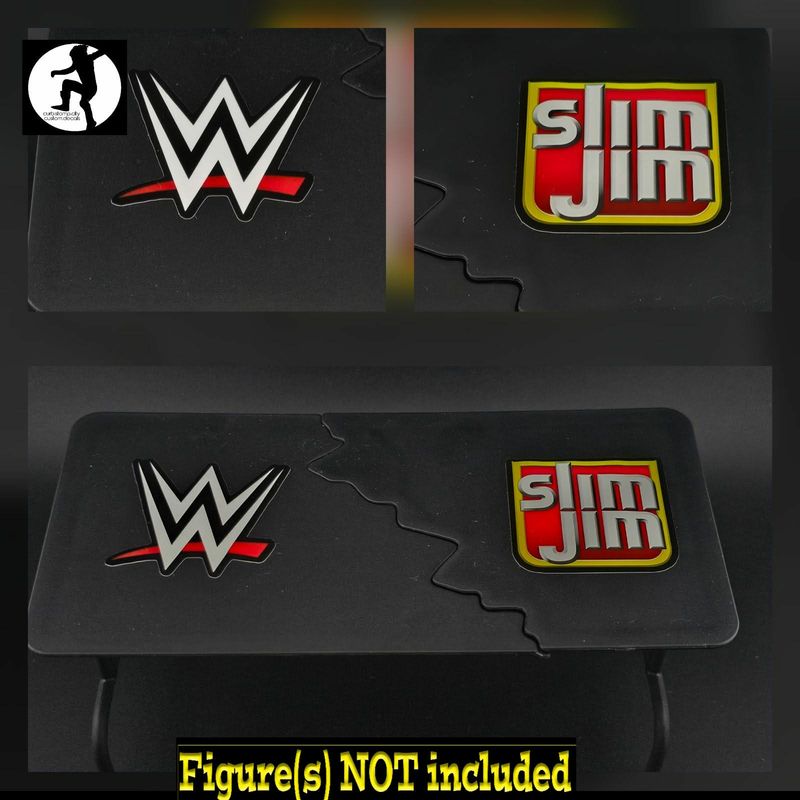 Table Designs: SLIM JIM and WWE Logo