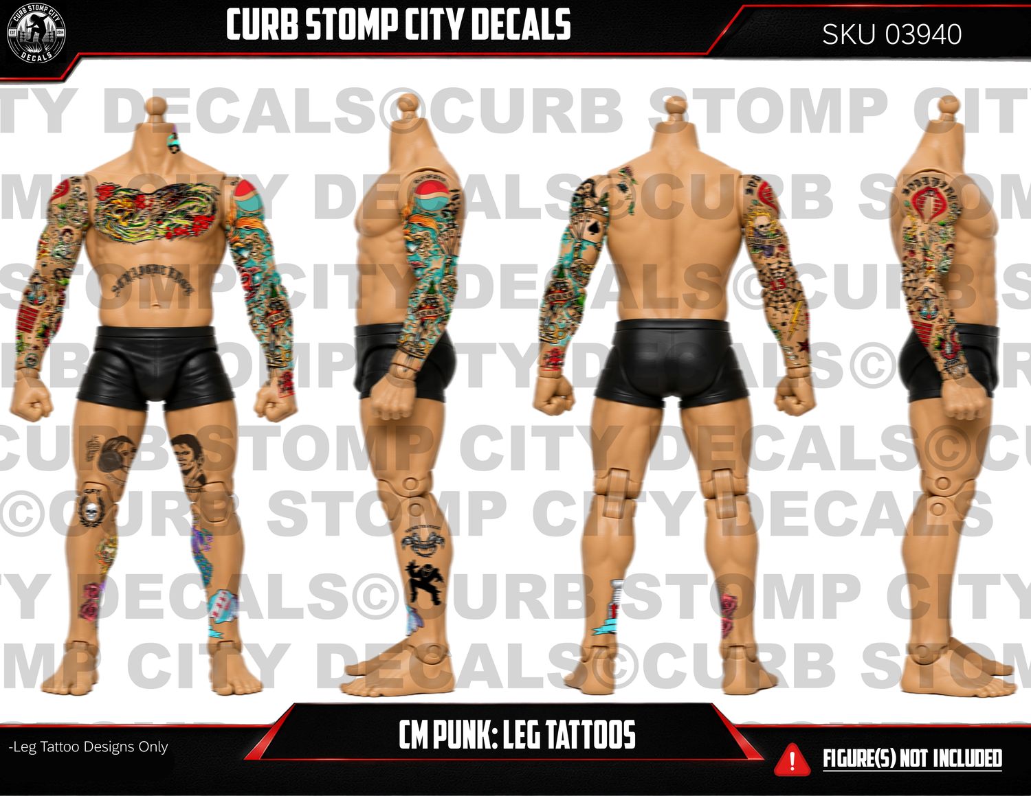 CM Punk: Leg Tattoo Package