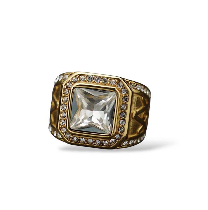 GOLD UNISEX STEEL RING