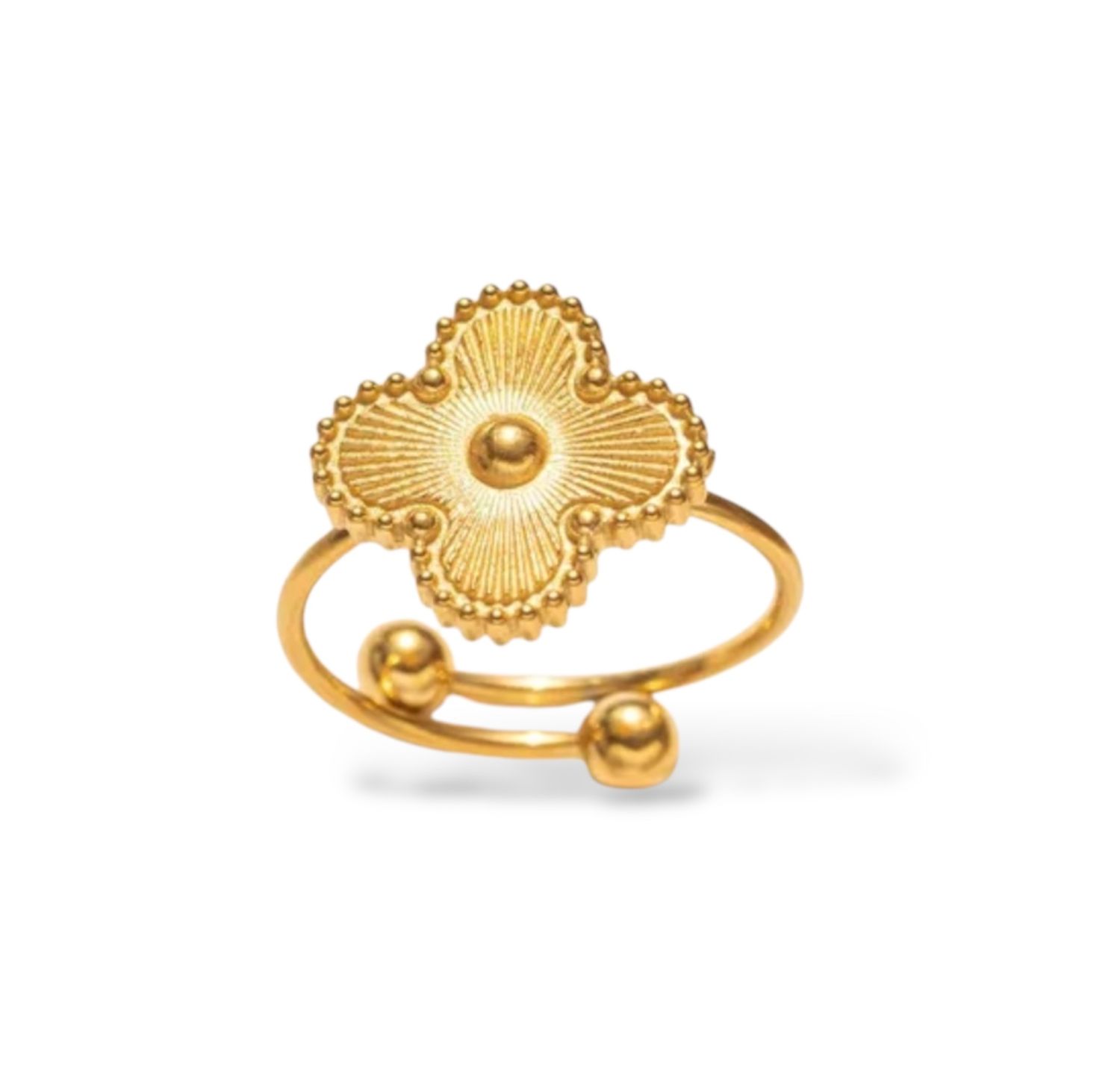 ADJUSTABLE CLOVER RING