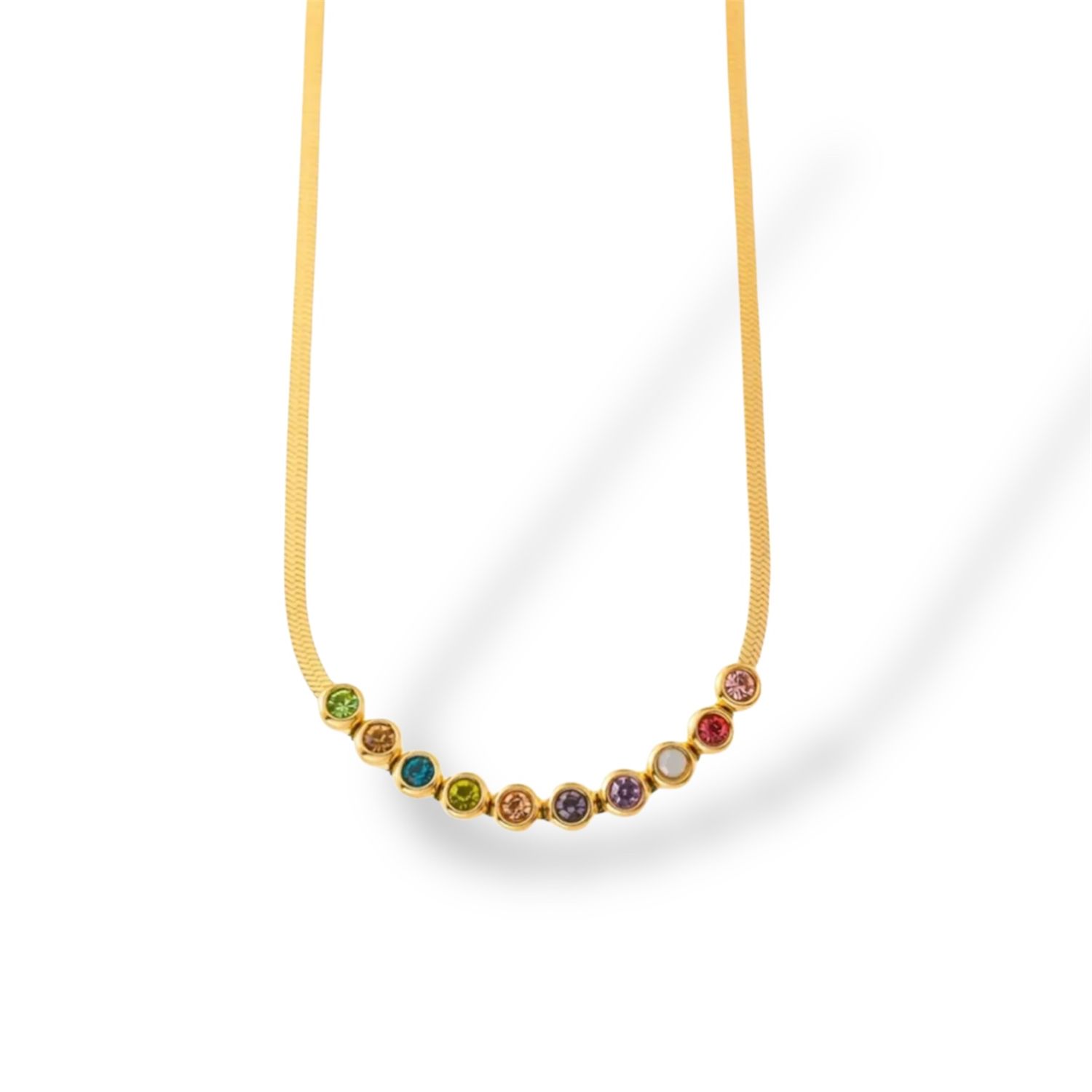 AURORA GEMSTONE GOLD NECKLACE