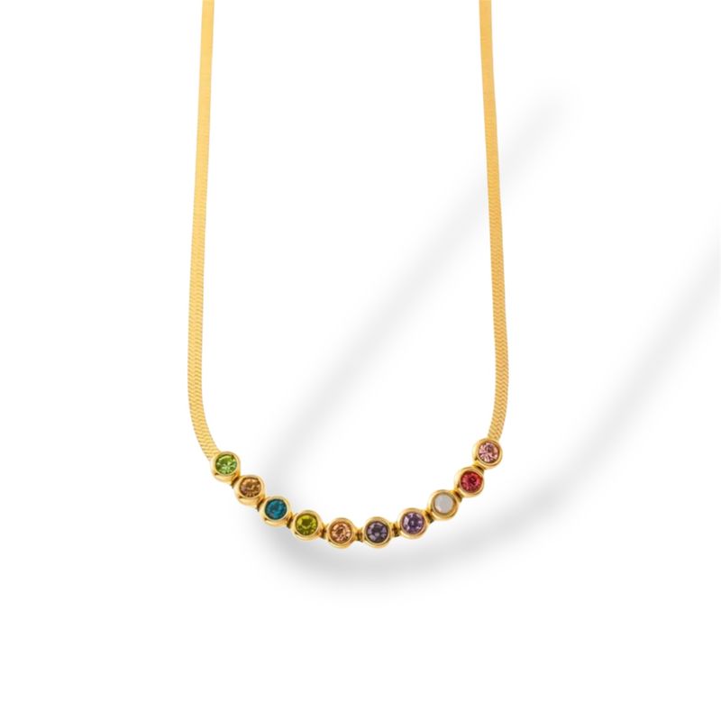 AURORA GEMSTONE GOLD NECKLACE