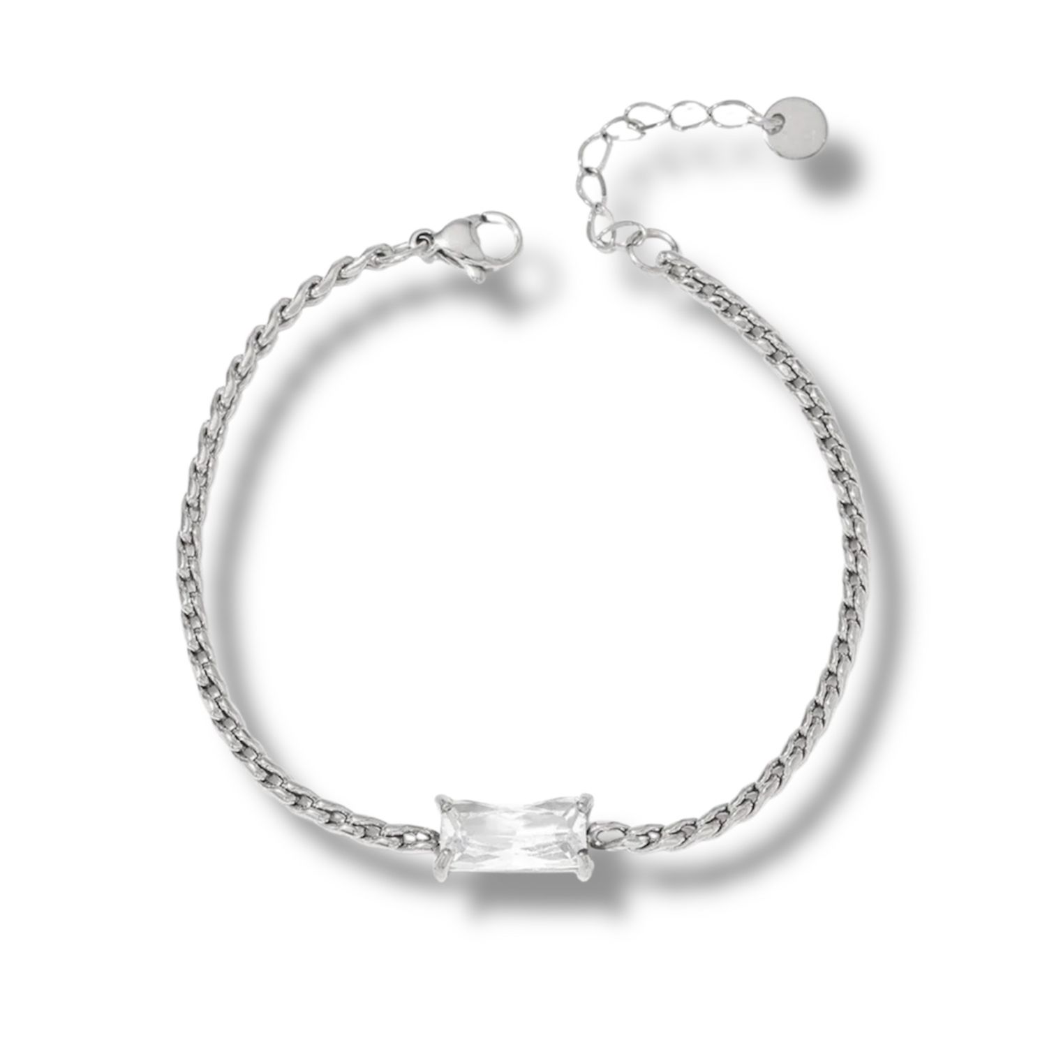DAINTY GEMSTONE SILVER BRACELET