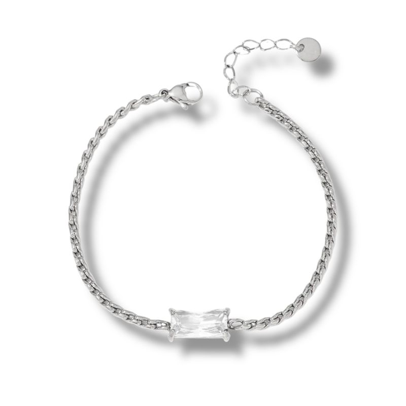 DAINTY GEMSTONE SILVER BRACELET