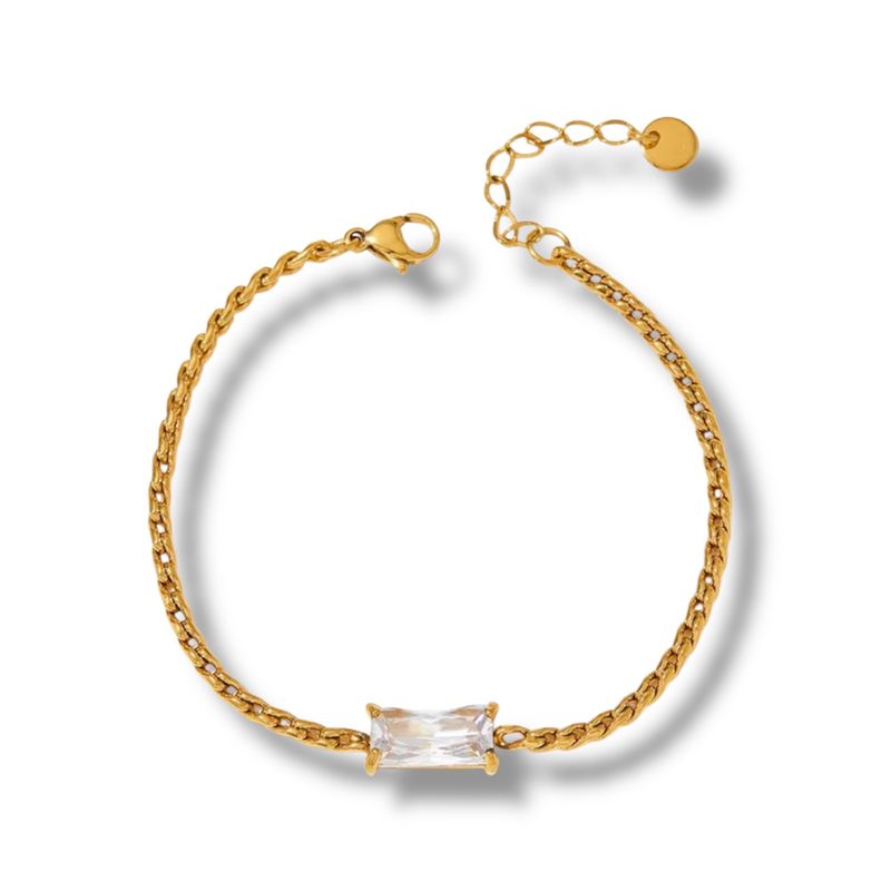 DAINTY GEMSTONE GOLD BRACELET