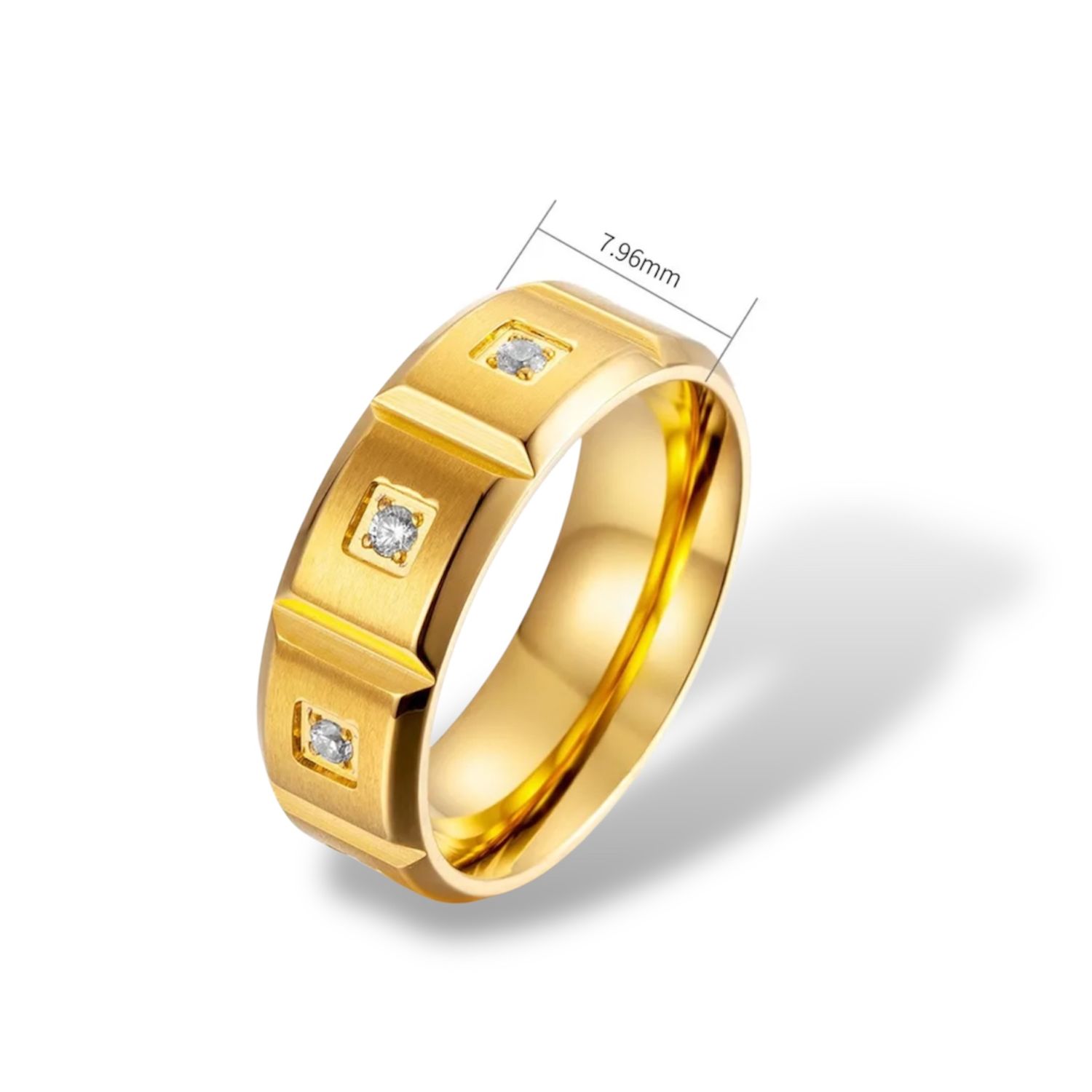 MENS SOLID BLING BAND