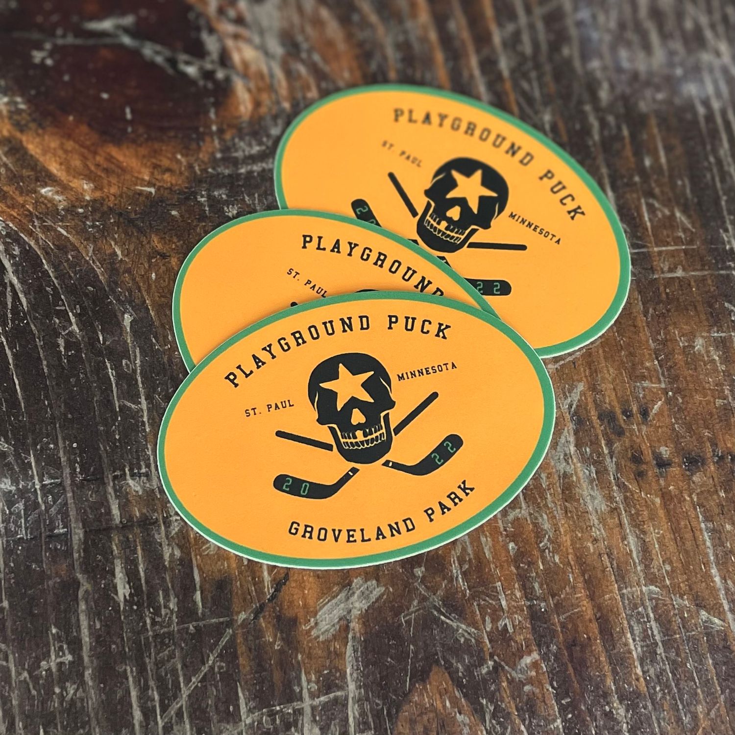2022 Playground Puck Sticker - Skull - Star - Sticks 2022 Playground Puck Sticker - Skull - Star - Sticks