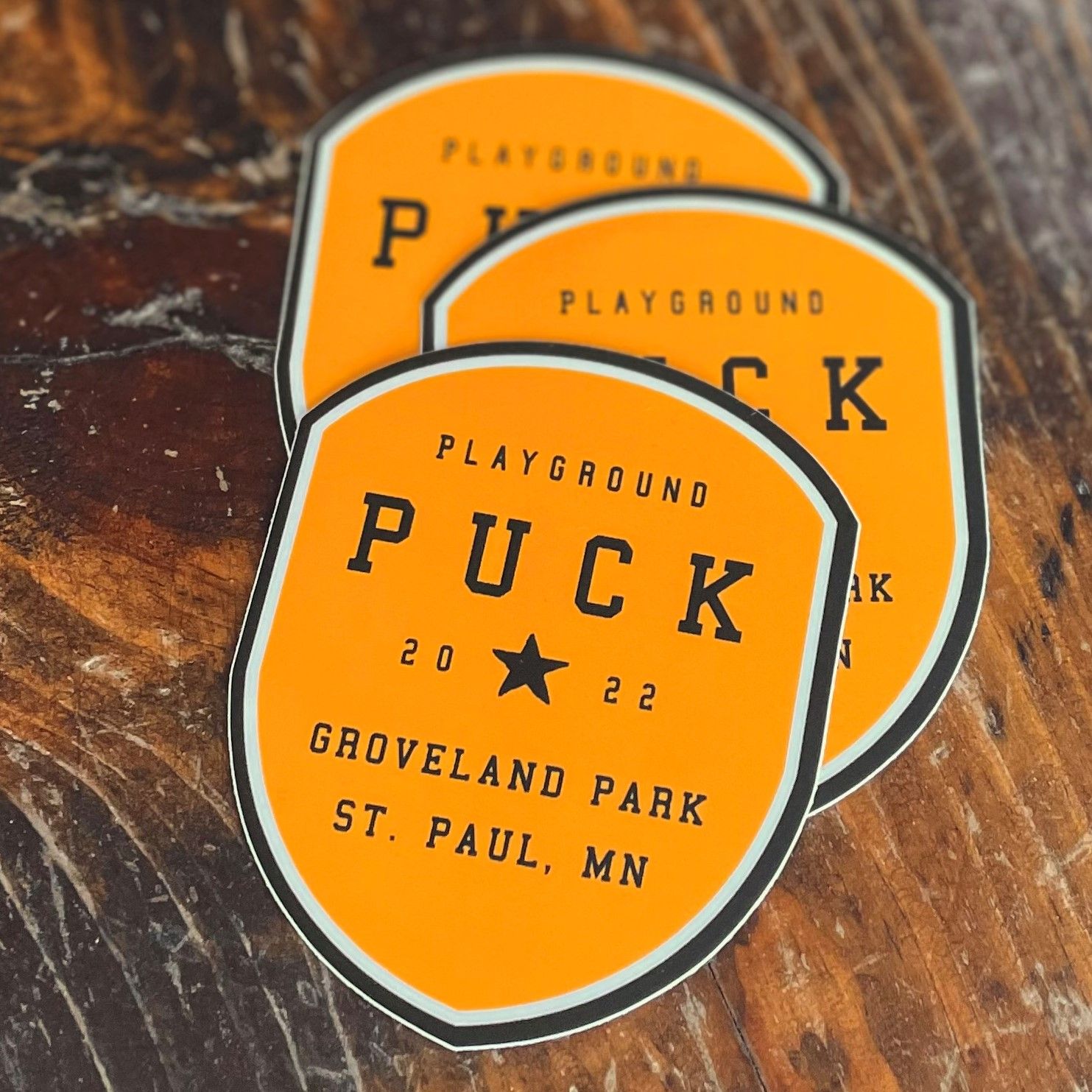 2022 Playground Puck Sticker - Shield