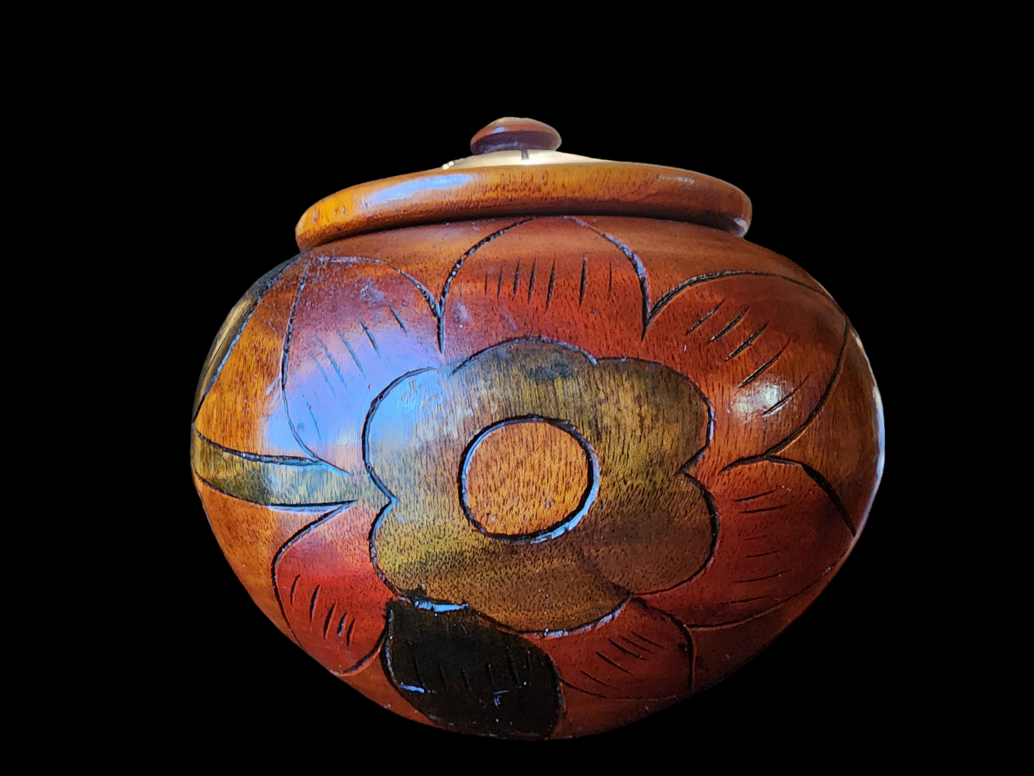 Wood Bowl With Lid