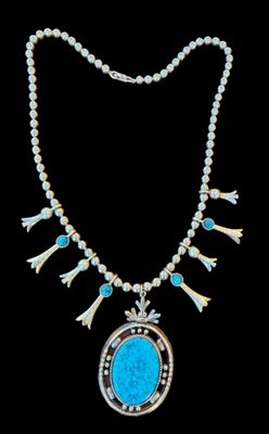 Faux Squash Blossom Necklace