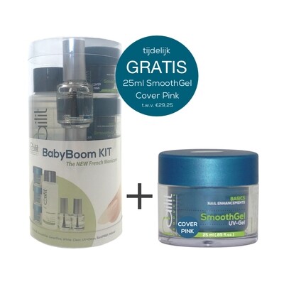 ACTIE: BabyBoom Kit SmoothGel + GRATIS Cover Pink 25ml ACTIE: BabyBoom Kit SmoothGel + GRATIS Cover Pink 25ml