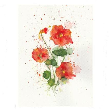 A Vibrant Celebration of Nasturtiums in Watercolour - 10&quot;x8&quot;
