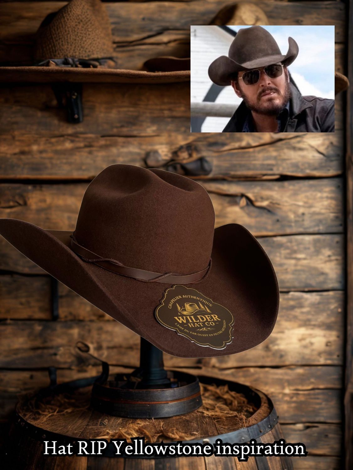 Hat RIP Yellowstone inspiration by Wilder Hat Co