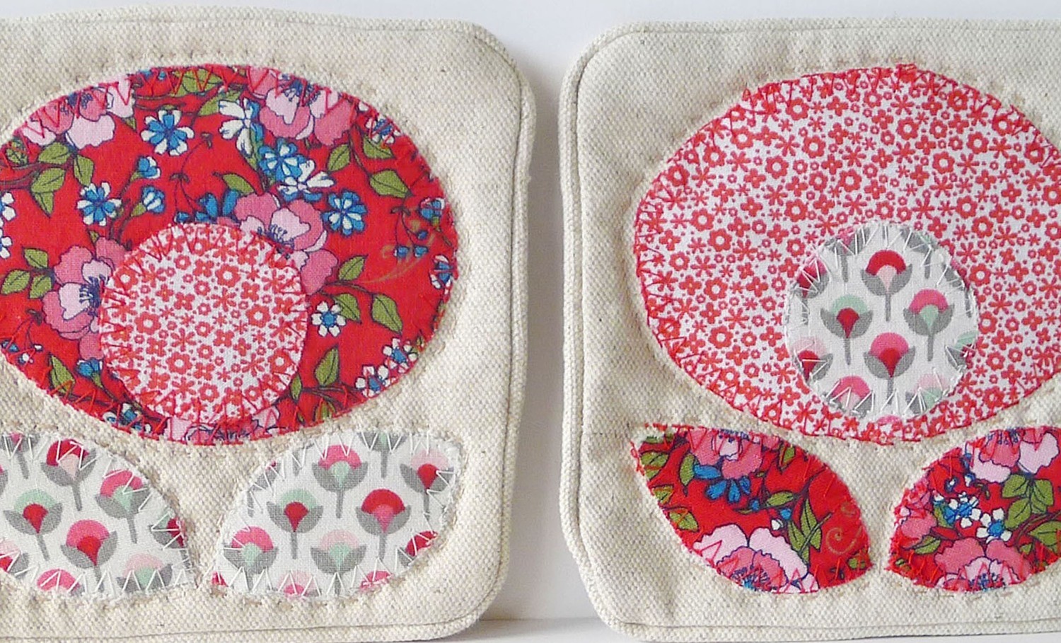 Συνδυασμένα υφάσματα,  Κόκκινα