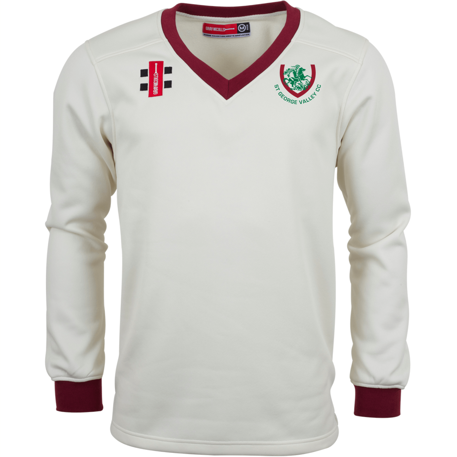 St George Valley CC Performance Sweater (Maroon Trim)