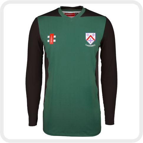 Claverham CC Pro Performance L/S T-Shirt (Green/Black)