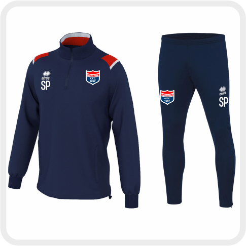 Sneyd Park AFC Errea Lars 1/4 Zip Warm Up Top / Flann Trackpant(Navy/Red)