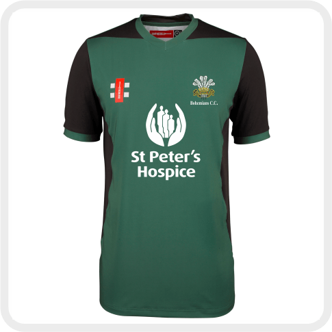 Bohemians CC Pro Performance T20 S/S Shirt (Green/Black)
