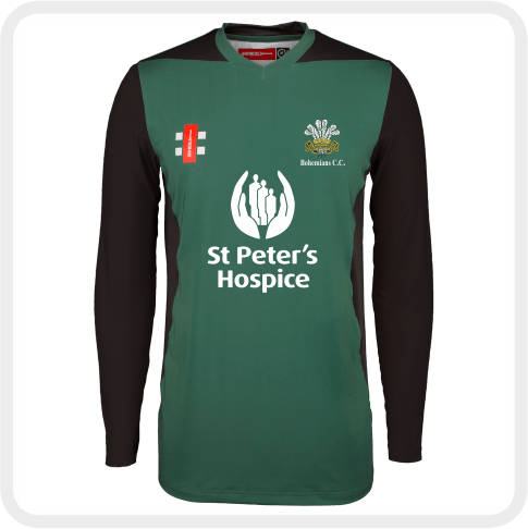 Bohemians CC Pro Performance T20 L/S Shirt (Green/Black)