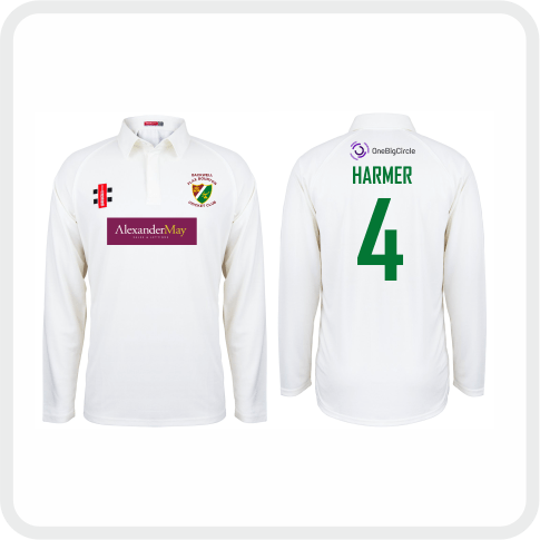 Backwell Flax Bourton CC Matrix V2 L/S Playing Shirt (Ivory)