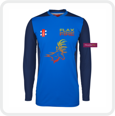 Backwell Flax Bourton CC Flax Fire Girls Pro Performance T20 L/S Shirt (Royal/Navy)