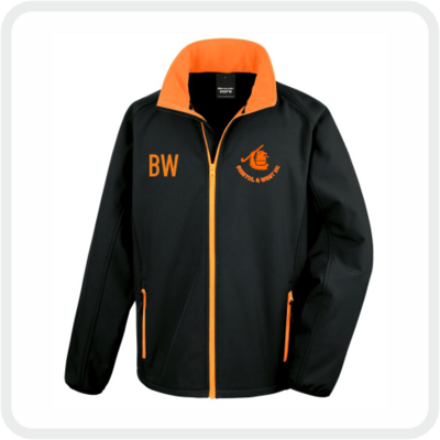 Bristol & West Hockey Club Softshell Jacket (Black/Orange) RS231M/RS231F