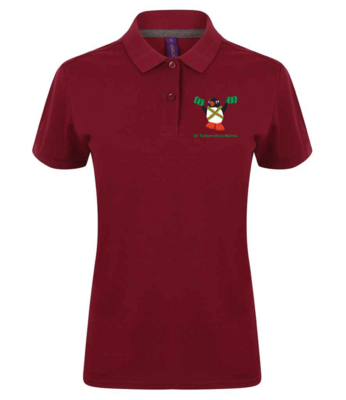 Dr Tuberville Ladies Embroidered Polo Shirt (H102) Maroon