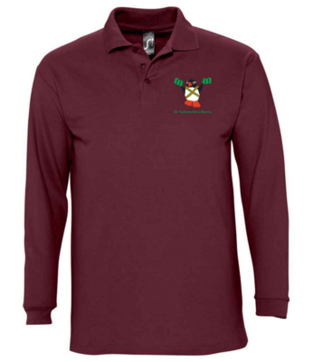 Dr Tuberville Long Sleeve Embroidered Polo Shirt (11353) Maroon