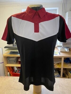 Samurai Sportswear Ladies Polo Shirt (Maroon/Black/White)