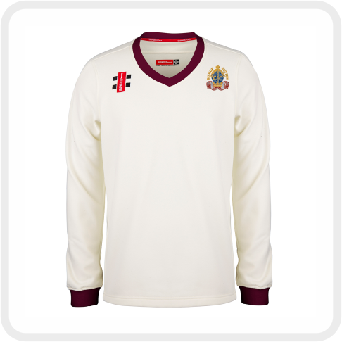 Bishop Sutton CC Velocity Sweater (Maroon Trim)