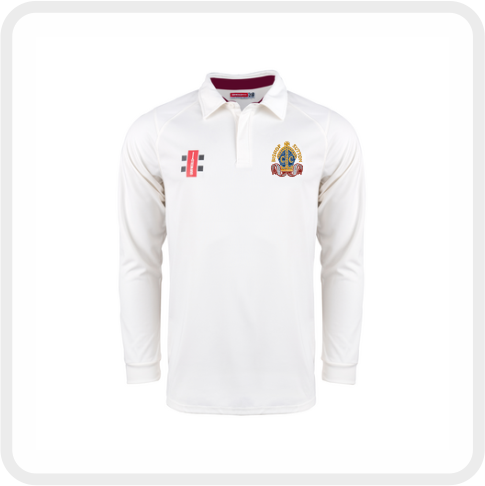 Bishop Sutton CC Pro Performance L/S Playing Shirt (Maroon Trim)