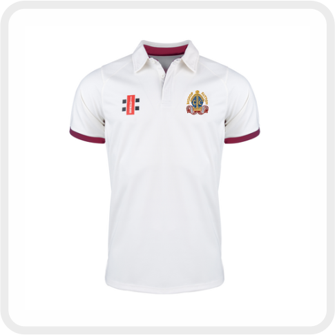 Bishop Sutton CC Pro Performance S/S Playing Shirt (Maroon Trim)