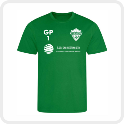 VC United FC Impact Aircool Performance T-Shirt (SR287) Irish Green