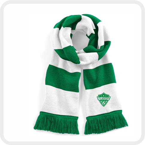 VC United FC Stadium Scarf (BB479) Kelly Green/White