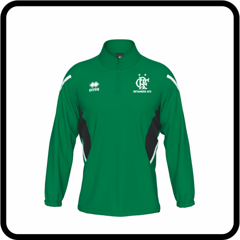 Retainers AFC Errea Charles Zip Neck Top (Green/Black/White)