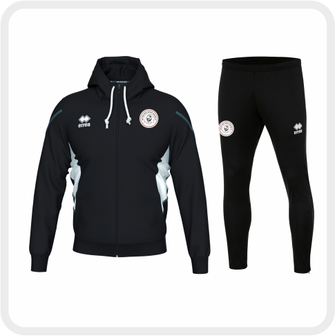 YACU FC Clancy Hooded Jacket (Blk/Wh/Ant) Flann Trouser (Blk)