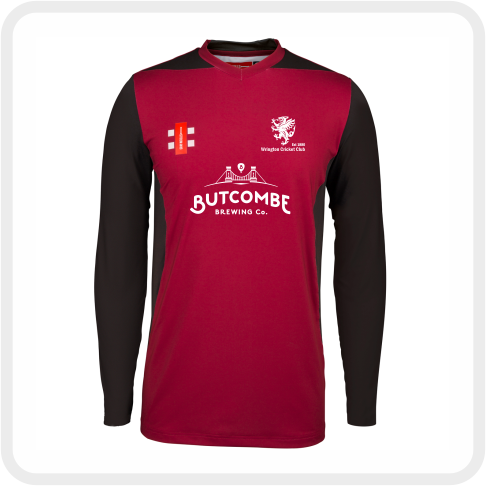 Wrington CC Performance T20 L/S Shirt (Maroon/Black)