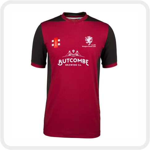Wrington CC Performance T20 S/S Shirt (Maroon/Black)