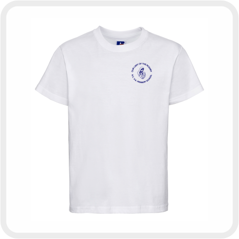Our Lady of the Rosary T-Shirt (White) 180B