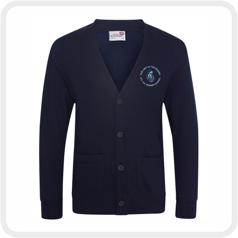 Our Lady of the Rosary Cardigan (Navy) AC002B