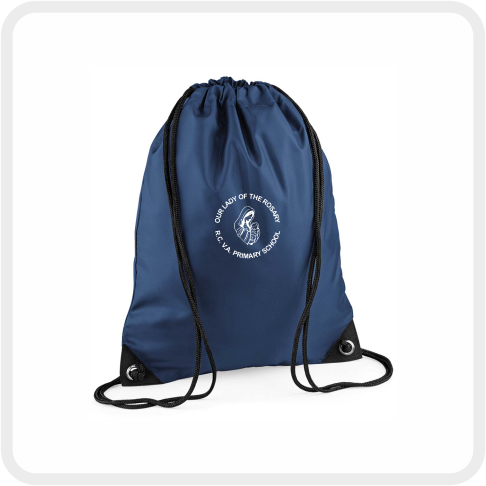 Our Lady of the Rosary Premium Gymsac (Navy) BG10