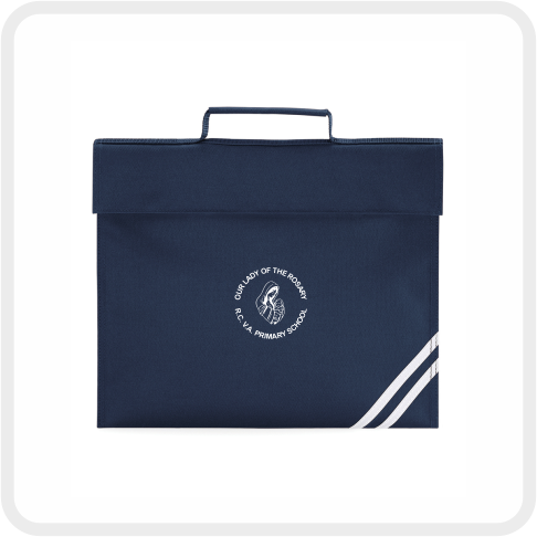Our Lady of the Rosary Classic Book Bag (Navy) QD456