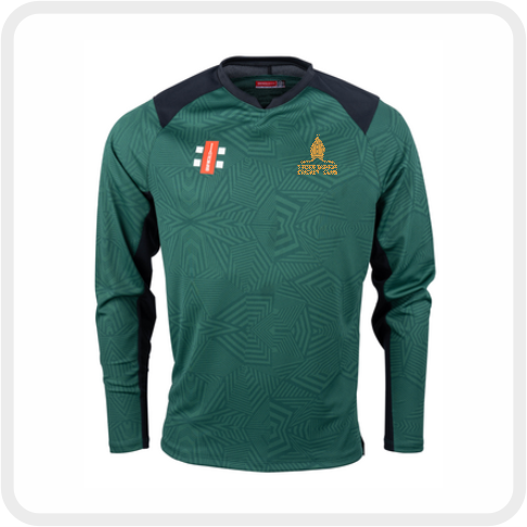 Stoke Bishop CC Midweek Pro T20 L/S T-Shirt (Green/Black)