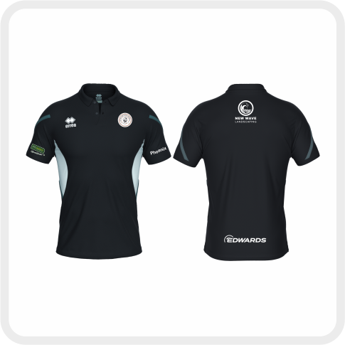 YACU FC Clark Polo Shirt (Blk/Wh/Ant)