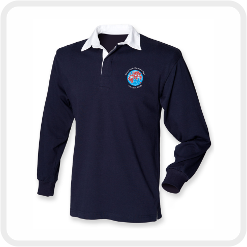 Triumph Razoredge Owners Club Original Rugby Shirt (FR1) Navy/White