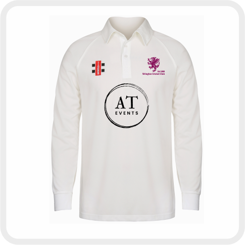 Wrington CC Matrix V2 L/S Playing Shirt Juniors (Ivory Trim)